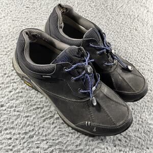 Ahnu Montara II Waterproof Hiking Shoes Women Sz 9 Black Vibram Low Teva